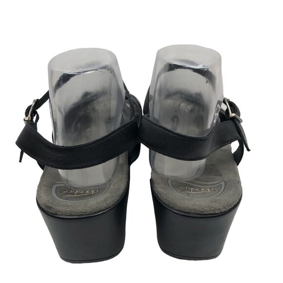 Dansko Sissy Sandals Sz 41 10.5 - 11 Leather Strappy Heel Buckle Platform Shoes - Picture 4 of 11